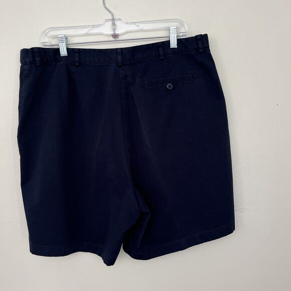 LL Bean Original Fit Expandable Waist Twill Cotton Chino Shorts, Navy- Size 18 - Picture 5 of 7